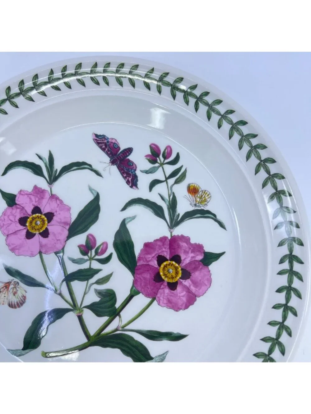 vintage portmeirion botanic garden purple rock rose salad plate 8 1/2